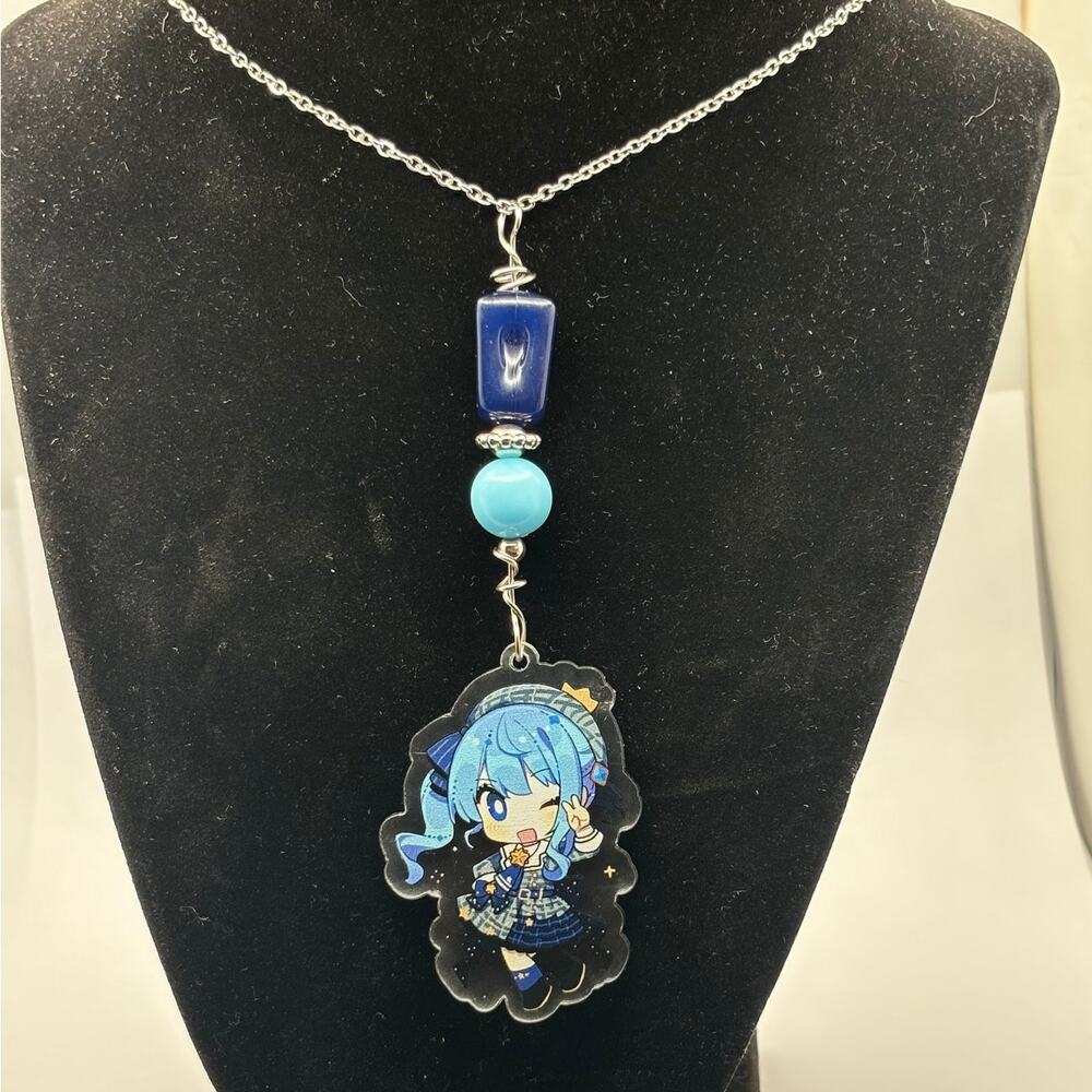 Blue Hoshimachi Suisei Necklace